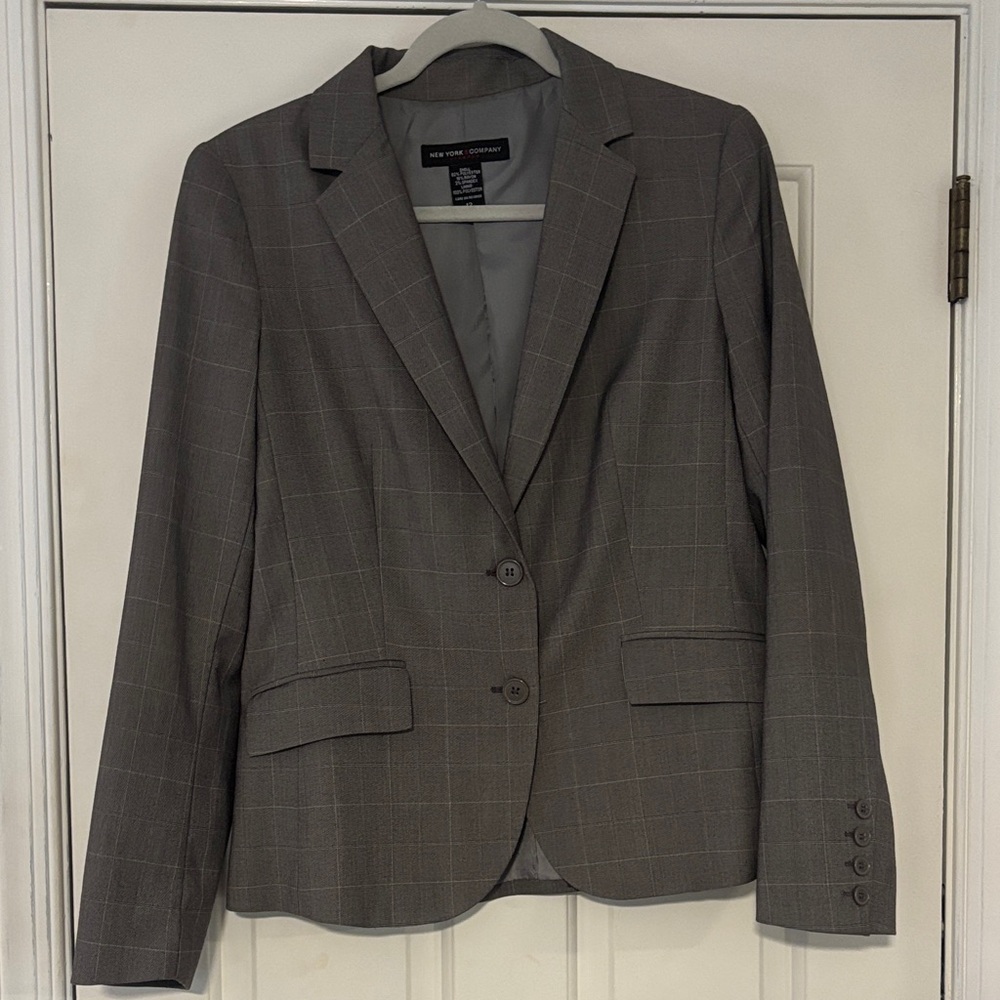 New York & Company Gray Stretch Blazer